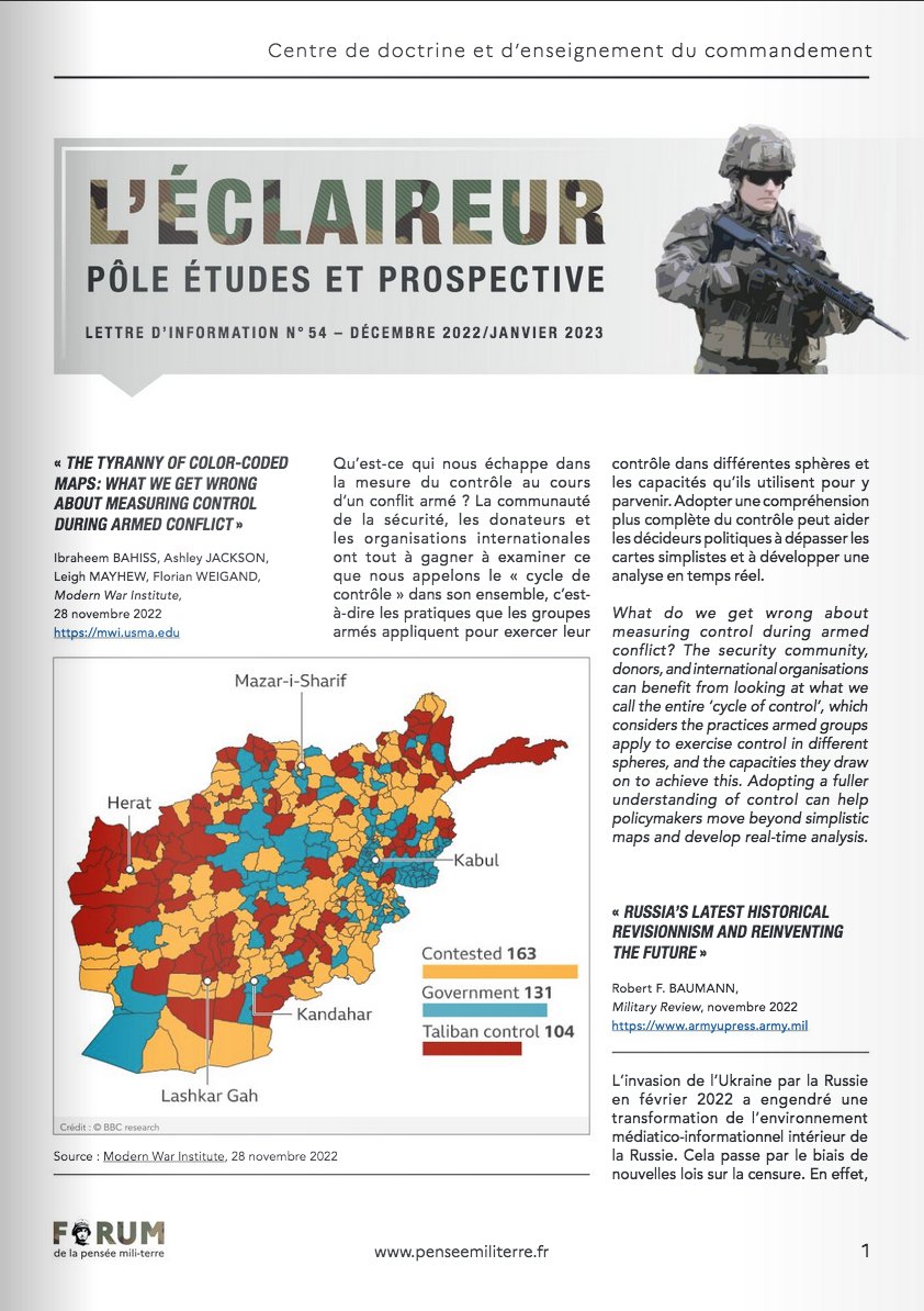 #Publication📚⎮Notre nouveau numéro de l’Éclaireur, la lettre de veille prospective du @CDECAdT s'intéressant à l'évolution du combat aéroterrestre est en ligne.  

▶️Retrouvez-le dès à présent sur : fr.calameo.com/read/005141509…