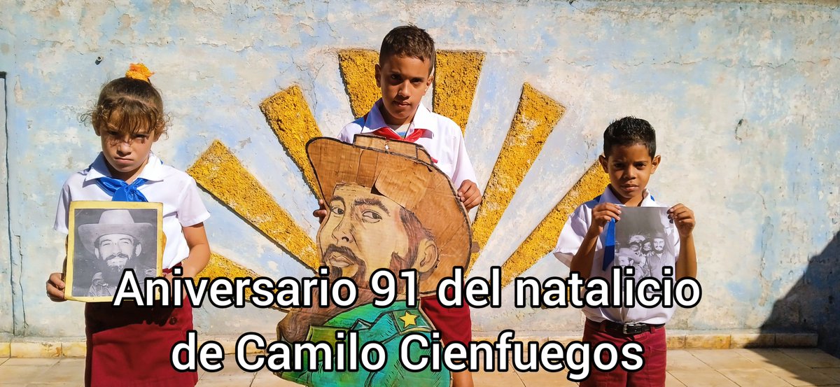 EspecialMoa's tweet photo. Nuestra Escuela Especial Conmemora el Aniversario 91 del natalicio de #CamiloCienfuegos @NelsonMislenis
@MoraimaOrozco @LuisFel07486070 @Rafael23462 
@Alba40895264 @CubaMined https://t.co/nIKJHGxZhV