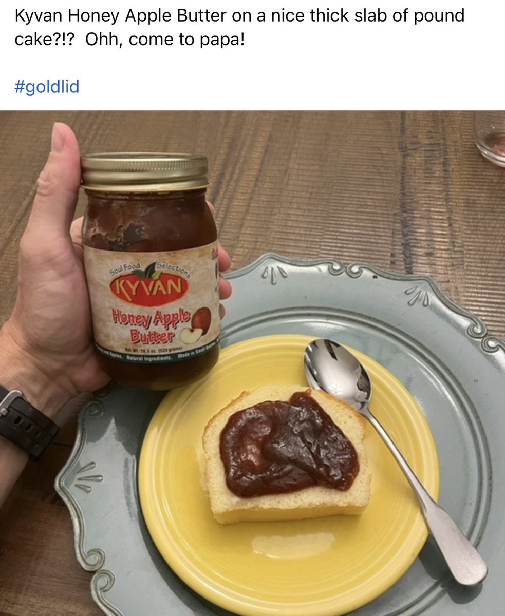 KYVAN82's tweet photo. Good morning! Who is having #KYVAN Honey Apple Butter with breakfast today? If you don't have our Honey Apple Butter as a staple in your house you are missing out on your next favorite condiment. Available for on #Amazon #Walmartcom #Loweshomeimprovement #Flourysh #TSRShop https://t.co/Evb9J7tPvQ