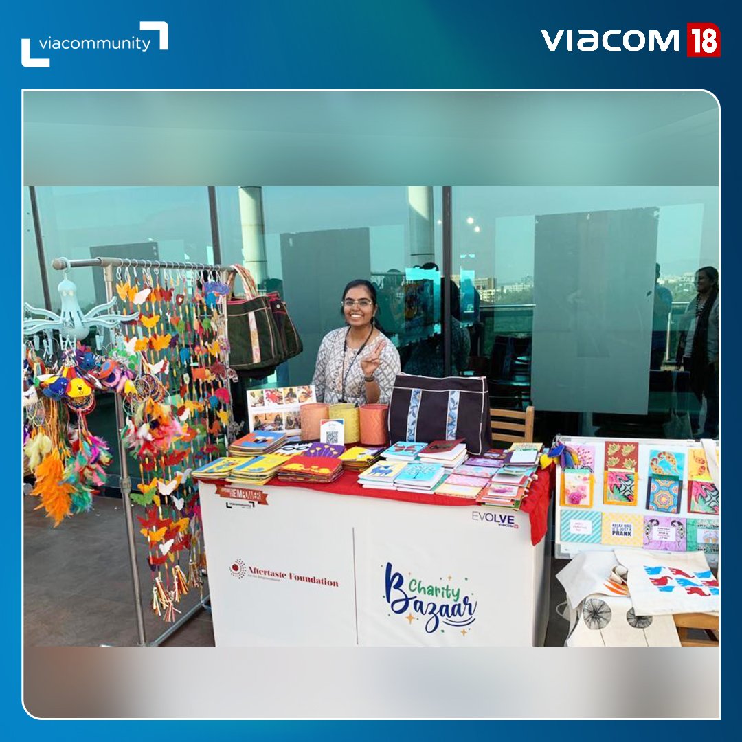 viacom18's tweet photo. After 2 years of being held virtually, the much anticipated Viacommunity Week is back and we kicked started it with the Charity Bazaar. Viacommunity Week is all about the power of community and coming together for a cause. ! #ViacommunityWeek https://t.co/CipxbJHnAe