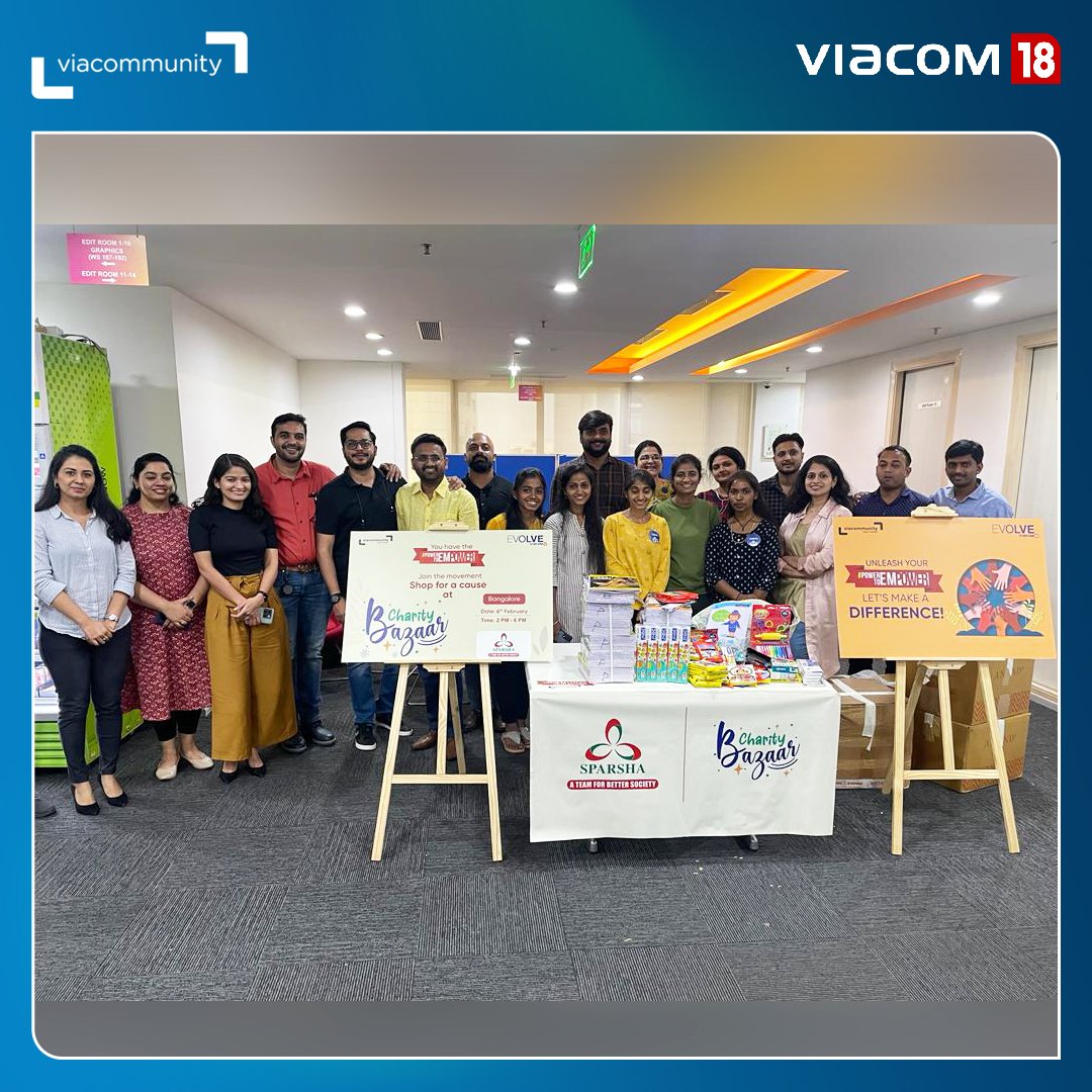 viacom18's tweet photo. After 2 years of being held virtually, the much anticipated Viacommunity Week is back and we kicked started it with the Charity Bazaar. Viacommunity Week is all about the power of community and coming together for a cause. ! #ViacommunityWeek https://t.co/CipxbJHnAe