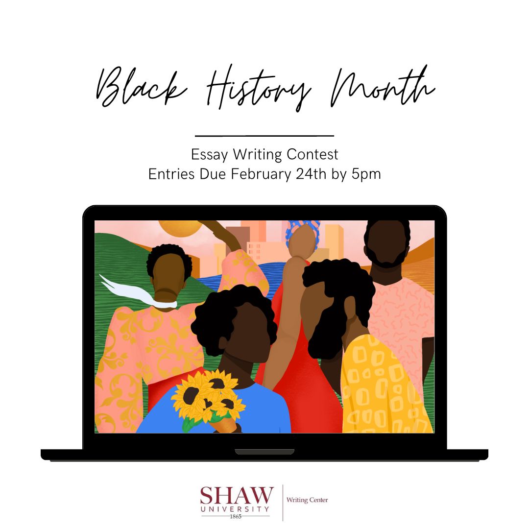 Black history month is a time to reflect and express our gratitude for those who've come before us. How has Black history impacted your life? 

Email your essay submissions to shawuwc@gmail.com

Essay winner will be published on Shaw UWC Blog!

#shawu #shawbears <a href="/ShawUniversity/">Shaw University</a>