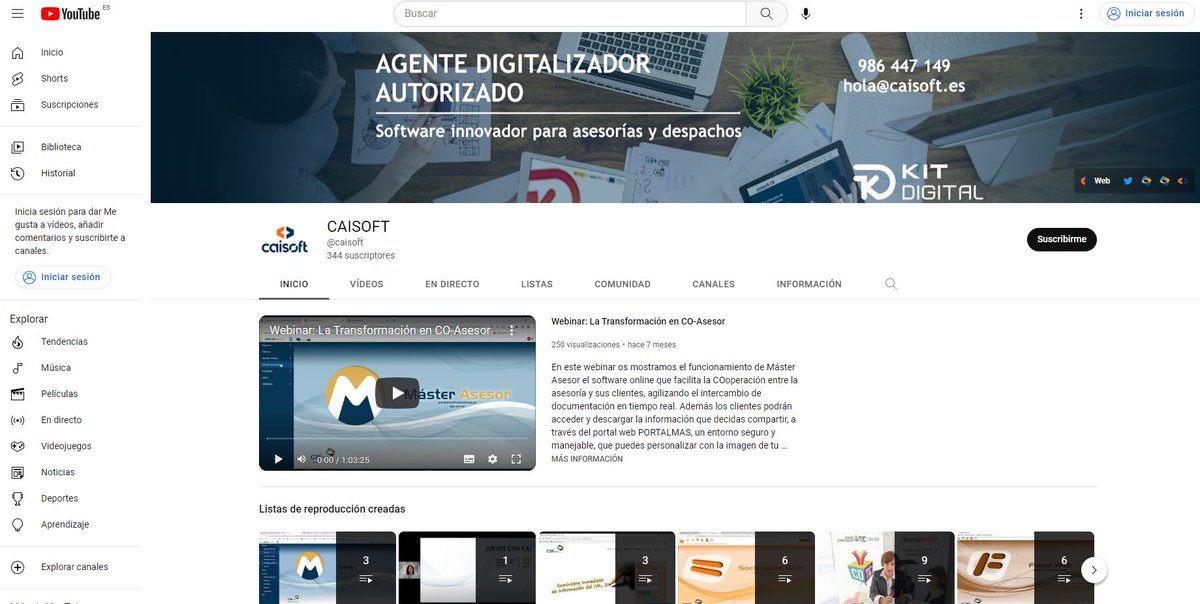 caisoftware's tweet image. Sigue nuestro canal de @Youtube 🎬 youtube.com/@caisoft/
y no te pierdas #Videotutoriales, #webinar gratuitos, demos de #software, noticias de actualidad y novedades normativas