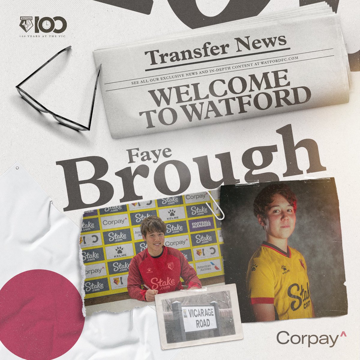 WatfordFCWomen's tweet photo. ✍️ We’re pleased to announce the arrival of highly-rated young forward Faye Brough!

Welcome to the Golden Girls, Faye! 👊