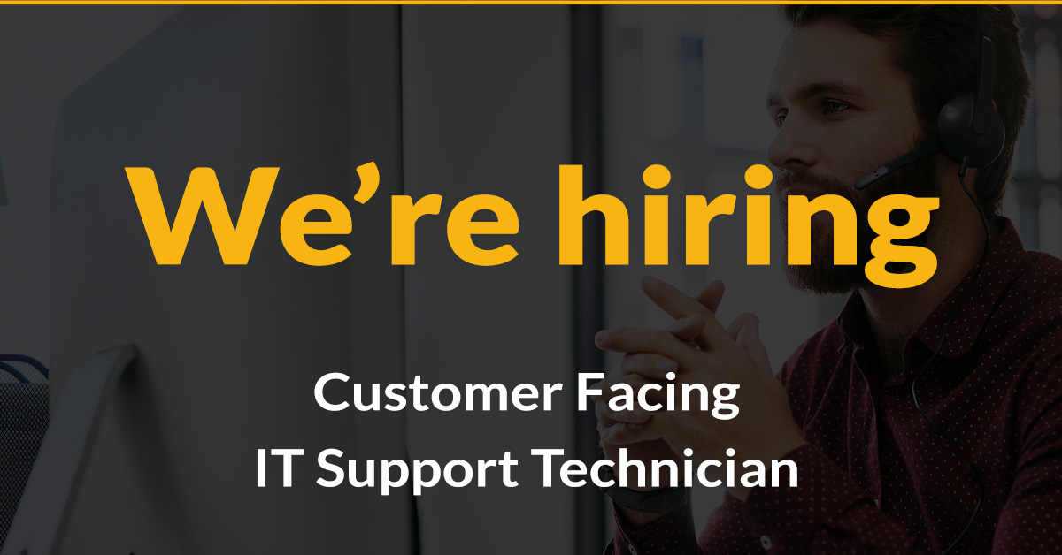 📣 We're looking for a Customer Facing IT Support Technician

If you're passionate about IT, have good technical knowledge &amp; the skill to communicate effectively to clients, we'd love to hear from you

Click here for job details, why PC Comms &amp; to apply 👉 loom.ly/IVjI9Gs