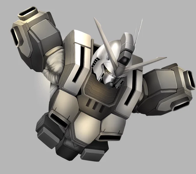 前描いたフルアーマーガンダムだけど結構頑張って描いた所が隠れちゃったからみてほしい 