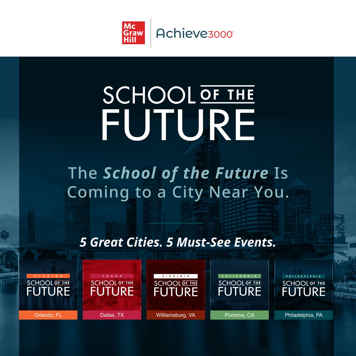 shannonblake05's tweet photo. The #SchooloftheFuture is coming to a city near you! Connect with educational leaders in your area. Seats are limited, register today https://t.co/bnOxGxvqtK! https://t.co/jNEae0KP6u