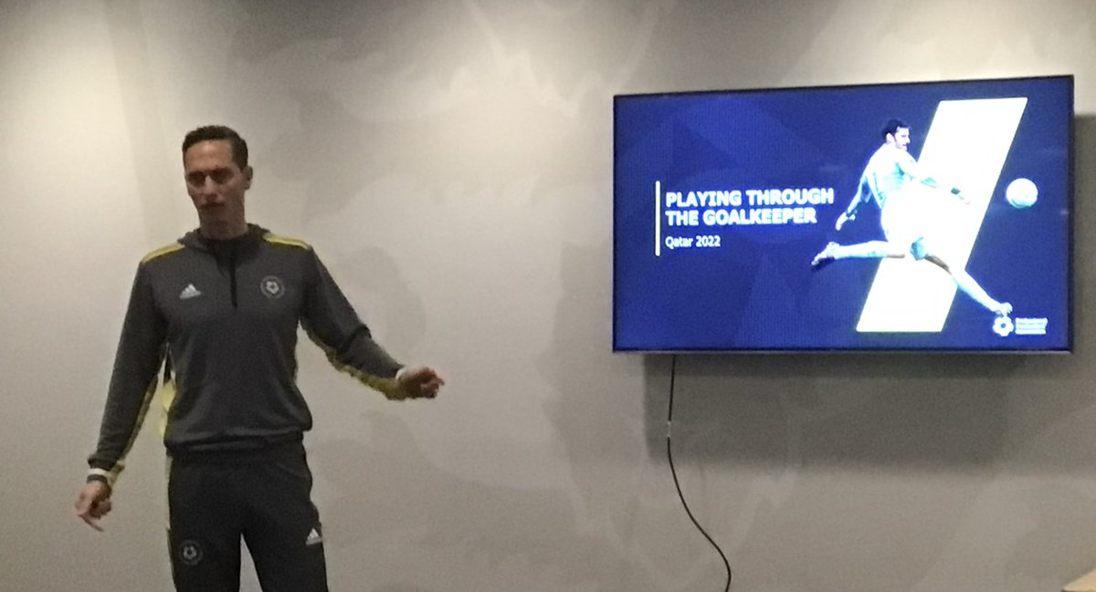 Collaboration at its best today at St. George’s Park, <a href="/PFA/">PFA</a> sharing their findings from a study visit to the <a href="/FIFAWorldCup/">FIFA World Cup</a> in Qatar to <a href="/EnglandLearning/">England Football Learning</a> FA Coach Developers and National Team staff ⚽️🤝🏴󠁧󠁢󠁥󠁮󠁧󠁿