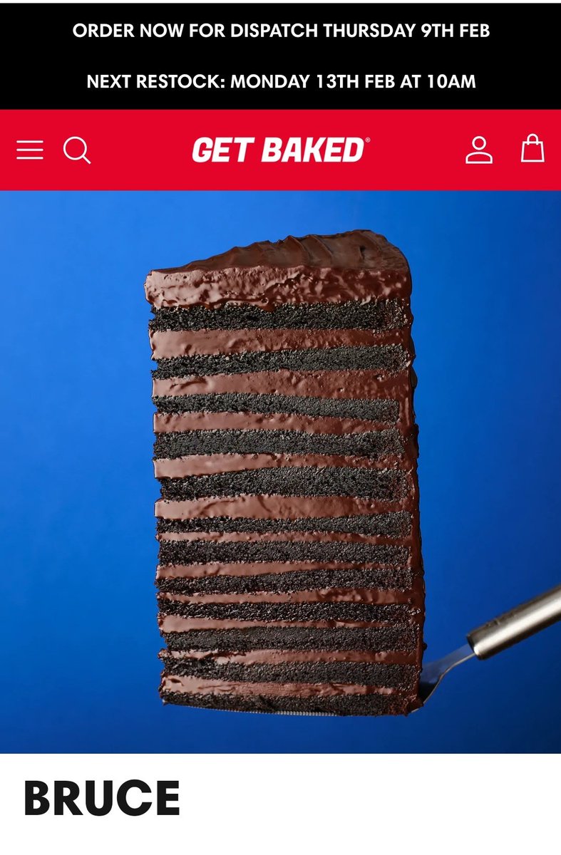 lilmsdeathstar's tweet photo. May have ordered a slice of this bad boy from #GetBakedUK #Brucecake #Tiktokmademedoit https://t.co/ad9QIk2Jw9