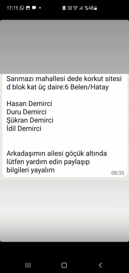 EmirEvren__'s tweet photo. AFAD HALA BÖLGEYE ULAŞMAMIŞ YARDIM BEKLEYİŞİNDELER. BİR ŞEKİLDE YARDIMI DOKUNABİLECEK BİRNE BİLE ULAŞABİLİRSEK ÇOK MUTLU OLURUZ. #deprem #iskenderun #Turkey #AFAD #Artcılar https://t.co/ORdNdadrzw