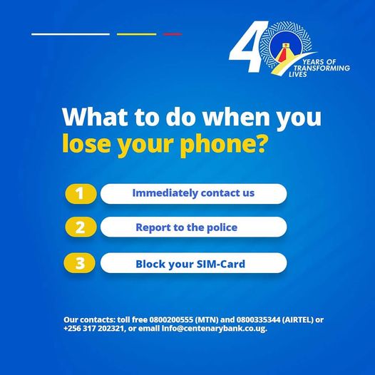 Centenary Bank on Twitter "Phone lost, misplaced or stolen? Here are