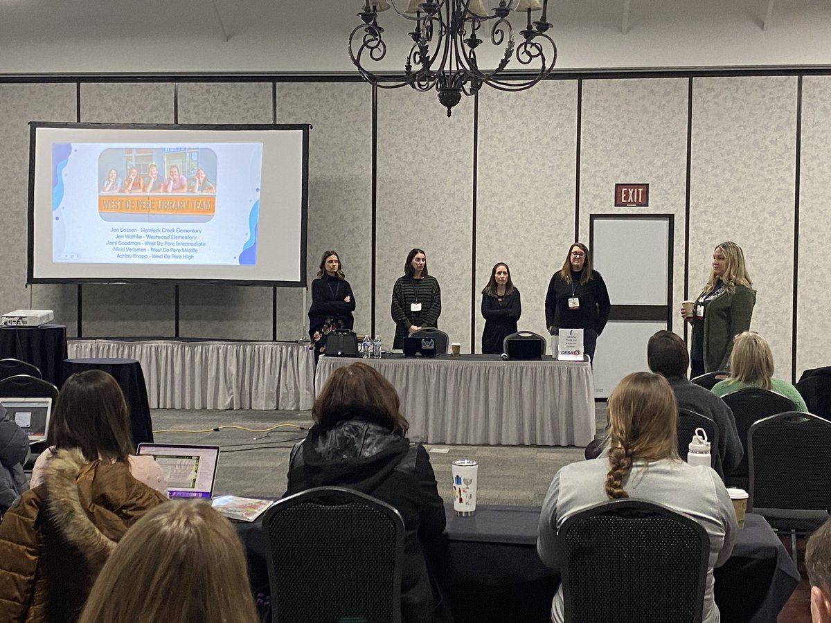 bjackermann's tweet photo. Attending the Digital Safety Family Night session by the West DePere Library dream team 🤩. You ladies rock! #WEMTA23 https://t.co/I8tUJKK2sa