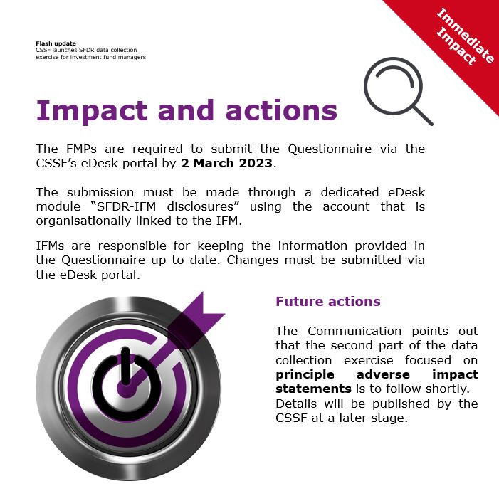 ESfinanciallaw's tweet image. In our latest #FlashUpdate we discuss the Luxembourg Financial Supervisory Authority&apos;s published communication launching a data collection exercise in relation to Regulation (EU) 2019/2088 on sustainability-related disclosures in the financial services sector.
