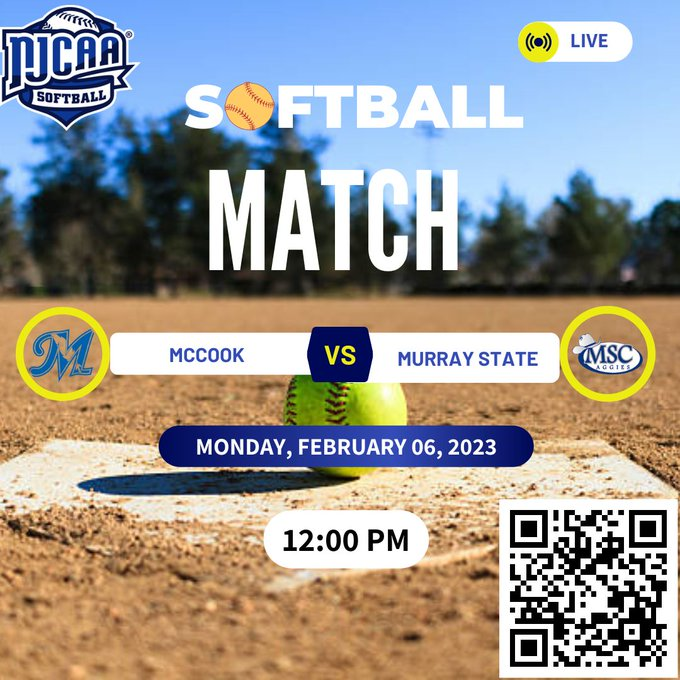 McCook 🆚 Murray State | NJCAA SOFTBALL
⏰ 12:00 PM &amp; 2:00 PM
📆 Monday, February 06, 2023
Live Game: bit.ly/40uGoYh
<a href="/MurrayStateOK/">Murray State College</a>
<a href="/MSC_Softball/">MSC Softball</a>
<a href="/igou_haili/">haili.igou</a>
<a href="/KennedyLord3/">Kennedy Lord</a>
<a href="/SabethaSands/">Sabetha Sands</a>
<a href="/WestRemington/">Rem</a>
<a href="/sheyenne_cheek/">shey</a>
<a href="/KarsynYork/">Karsyn Rebecca York</a>
<a href="/DannaWagnon/">Dannaaaaa😇</a>
<a href="/tmarchin2021/">Taylor Marchin</a>
