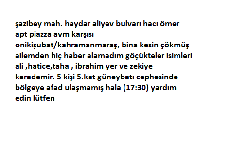 strongottogirl's tweet photo. @OguzhanUgur #AFAD #AFADKahramanmaras #depremkahramanmaras #deprem #EnkazBilgisi  #enkaz 
@AFADBaskanlik https://t.co/FB7JXttyNy