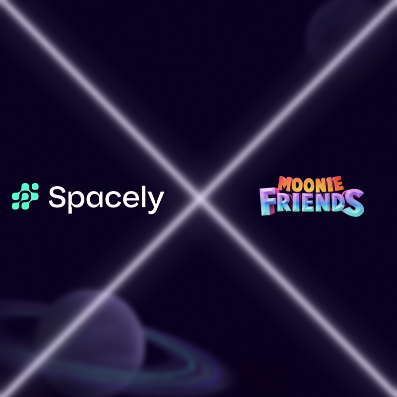 SpacelyOne's tweet photo. We are excited to announce a partnership with @MoonieNFT (with special rewards for you)!

What can you win?

📍5  WL
📍 1 Free Mint

What do you need to do?

1⃣  Follow @SpacelyOne &amp; @MoonieNFT
2⃣ Retweet this tweet &amp; tag 3 frens
3⃣ Join https://t.co/46SpkKDEMd

Results in 48h! https://t.co/g5vVc5n4tb