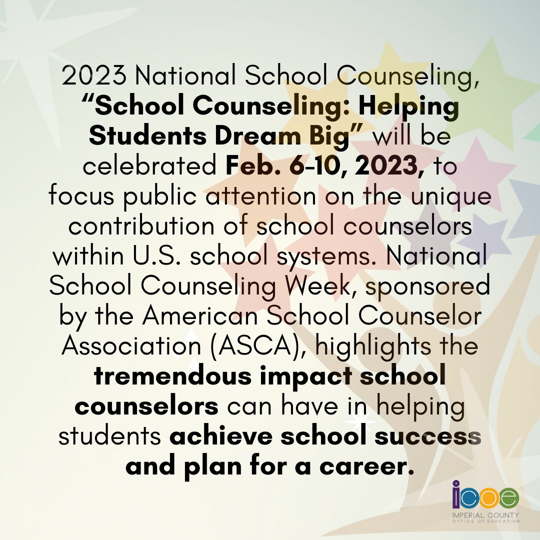 Help us celebrate #NationalSchoolCounselingWeek (February 6-10, 2023)! 🌟 Make sure to thank your school counselors!