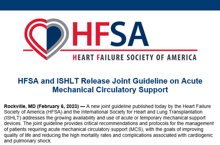 JCardFail's tweet photo. ISHLT/HFSA Guideline on Acute MCS out now
Full Article here: https://t.co/76nIWspdj4
Summary Thread of Recommendations below
See all @HFSA Clinical Docs here:
https://t.co/EuInH1bO8m
@robmentz @dranulala @DrMarthaGulati @AndrewJSauer @ShashankSinhaMD @vbluml https://t.co/T8UaPTCaVn
