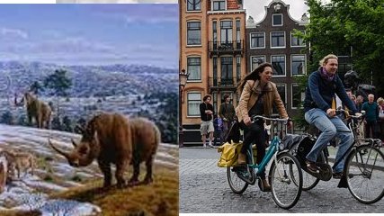 arthur_spirling's tweet photo. today, Amsterdam is a cyclist's paradise, but this wasn't always the case. During the last Ice Age it looked like many similar cities in northern Europe, with dangerous megafauna everywhere.  Amsterdam shows us what's possible when we care about livability. https://t.co/mmPtvaxiT6