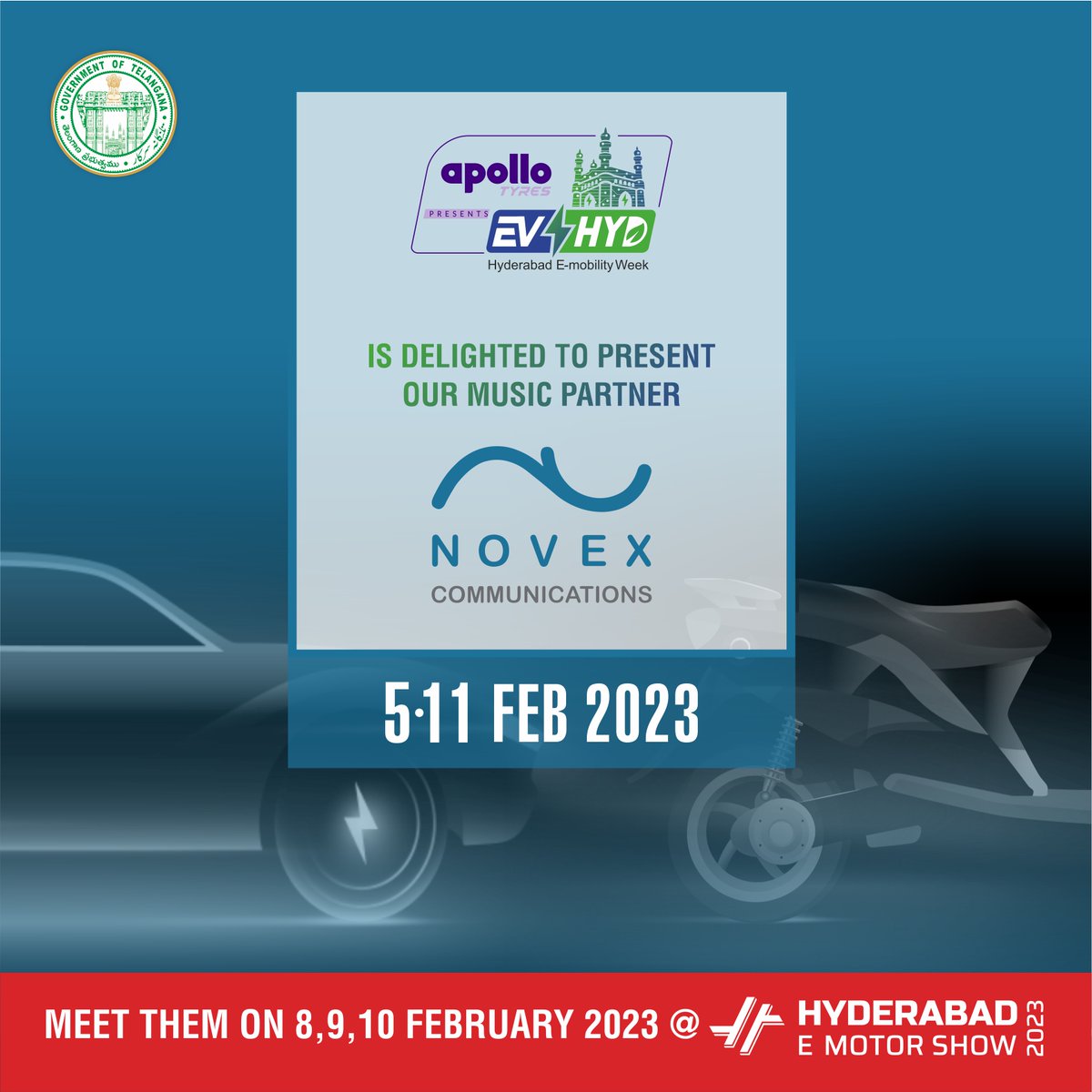 EvHyderabad's tweet photo. We are delighted to present Novex Communications , our Corporate Sponsor for EMobility Week.
#Novexcommunicarions #Corporatesponsor #emobilityweek #eMotorshow #hyderabademobilityweek #emobilityweek2023 #mobilitynexthyderabad #HyderabadEMotorShow2023 #ElectricVehicles https://t.co/Ojwe3jQsIz