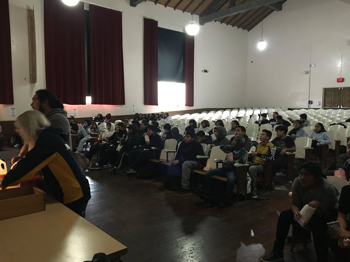EAHallMS's tweet photo. It was a Falcon All-Star Day on Friday for some of our 6th graders!! This group of students have demonstrated what it means to be a Falcon around campus and in their classes everyday.
As a reward, they got to watch a movie and eat some snacks 🍿 last Friday!! 
Keep it up Falcons! https://t.co/f1oC5Oo2u4