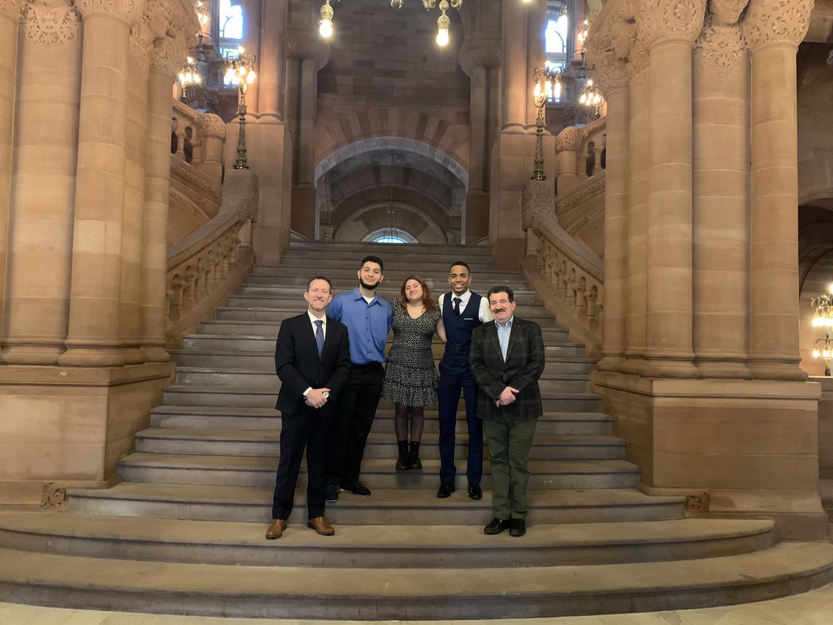LexforthedeafNY's tweet photo. Taking a moment to admire the Million Dollar Staircase and learning about NYS history #NYSCapitol @4201Schools #4201AdvocacyDay https://t.co/oJBeHVXZ8y
