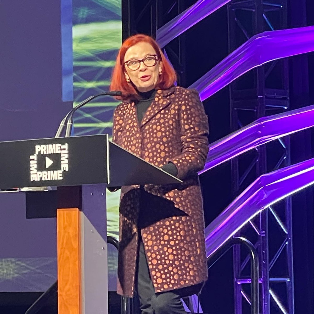 BLKScreenOffice's tweet photo. Catherine Tait delivers closing keynote- “It’s a Canada thing”. @The_CMPA #primetime2023 https://t.co/I0vIEvVJCk