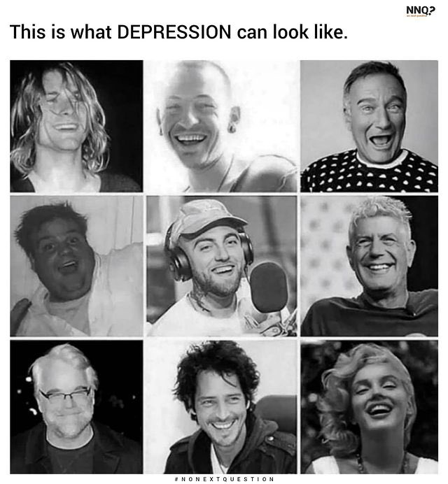 This is what DEPRESSION can look like. Please keep checking on your loved ones. 🙏

#DepressionIsReal #LetsTalkMentalHealth #mentalhealthawareness #mentalhealthsupport #mentalhealth #takecare #nonextquestion