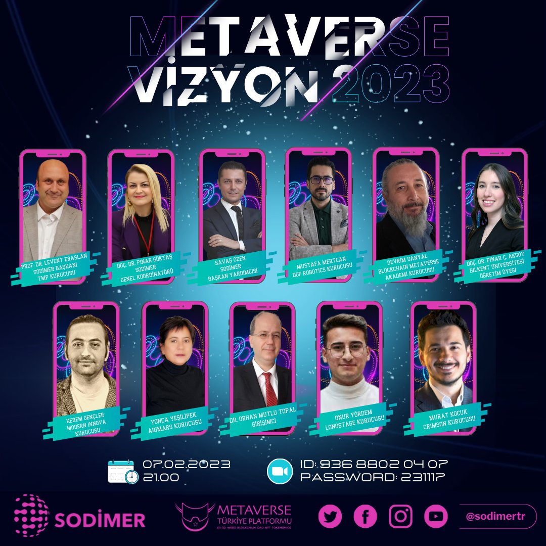 Panelimiz ileri bir tarihe ertelenmiştir. 

Kamuoyuna saygılarımızla...

<a href="/drleventeraslan/">Prof.Dr.Levent Eraslan</a>
<a href="/MetaversePltfrm/">Türkiye Metaverse Platformu</a> 
<a href="/savasozenegt/">Savaş ÖZEN</a> 
<a href="/pnrgoktas/">Prof. Dr. Pınar Göktaş</a>
<a href="/mustafamertcan/">Mustafa Mertcan</a>
<a href="/devrimdanyal/">Devrim Danyal</a>
<a href="/omtopal/">Orhan Mutlu Topal</a>
@onur_yordem
<a href="/muratkocuk/">Murat Koçuk</a>
<a href="/pinarcaglayana1/">pinarcaglayanaksoy</a>
<a href="/theclovertech/">yoncayesilipek</a>
<a href="/fikirhayrati/">keREM GENÇLER</a>

#sodimer