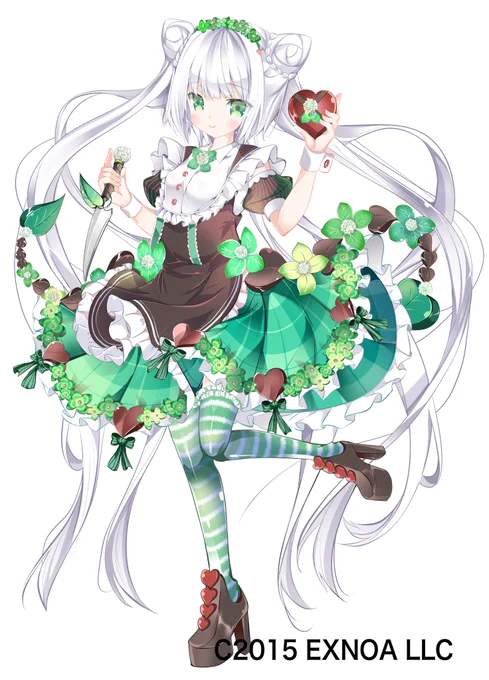 【告知】「FLOWER KNIGHT GIRL」様にて「シロツメクサ(バレンタイン)」を描かせていただきました。よろしくお願いします!!運営様・団長様ありがとうございます!! #フラワーナイトガール #花騎士 #花騎士8周年 
