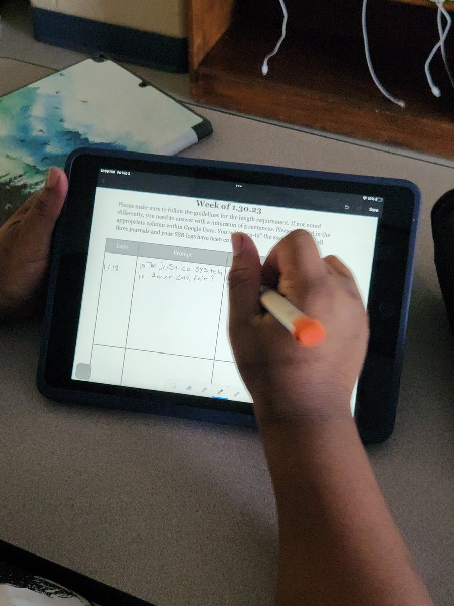 ccsdtechs's tweet photo. Check this out! Students in Ms. Asbury's English class
are using Logitech crayons to authentically interact with digital texts on their iPads. 
Highlighting, annotating, and note-taking just got better!  @CCS_District @meredithedtech @McKinleyPups https://t.co/Tbn0w5x7EY
