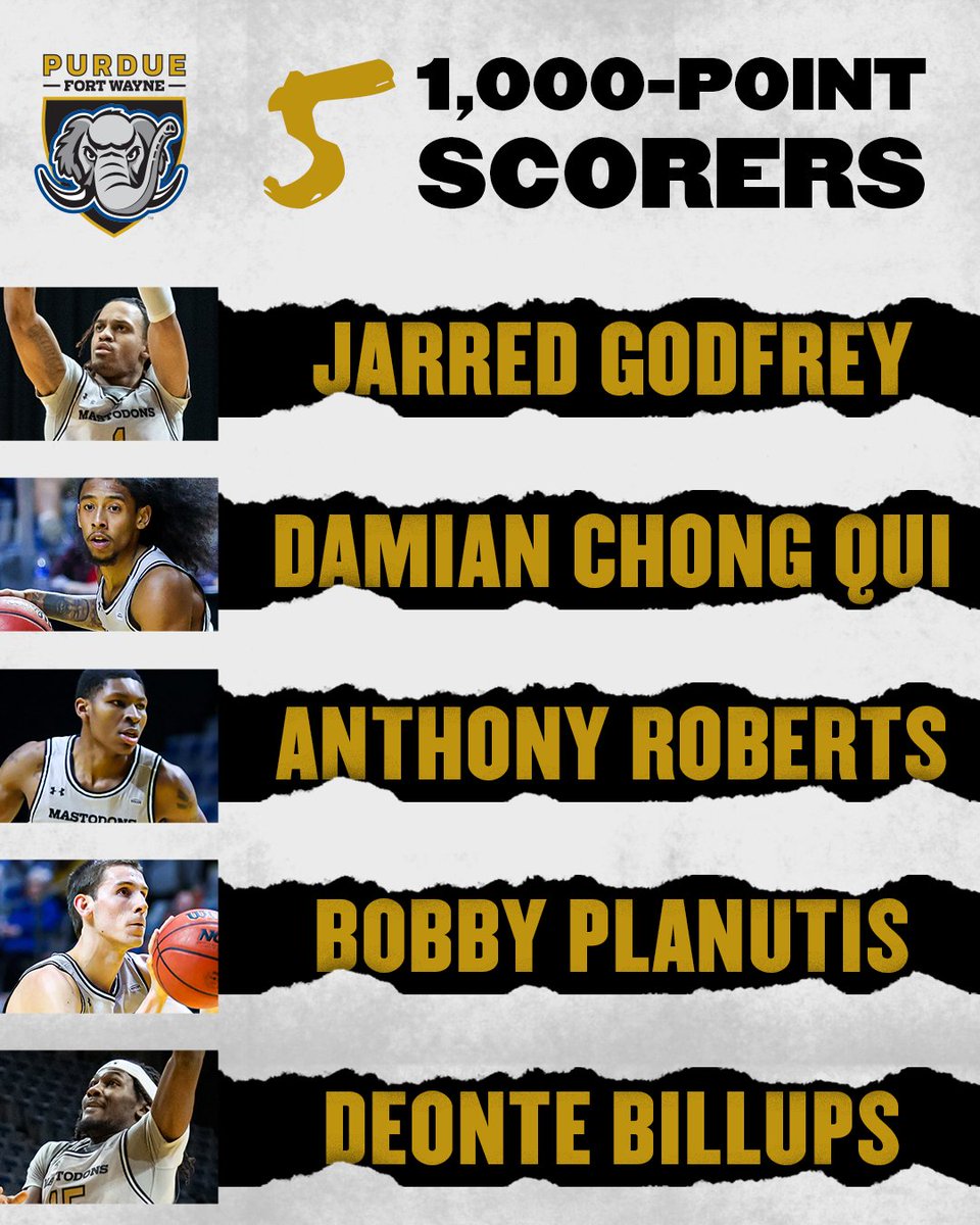 MastodonMBB's tweet photo. With Deonte joining the club last week, the roster now features 5️⃣ Mastodons with over 1,000 NCAA career points.

#FeelTheRumble #HLMBB https://t.co/WO6IWKL91n