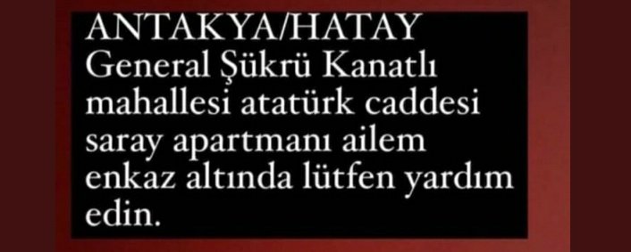 ArdaDnz3's tweet photo. 🔴HATAY ÇOK SAYIDA EKİP LAZIM RT YAPIN🔴🔴🔴🔴🔴
#Hatay #iskenderun #deprem #Turkey #ENKAZALTİNDAYİM #sanliurfa #PrayForTurkey #nurdagi #Enkaz #SONDAKIKA
Merkez Bina Yıl 2023 Suriye Gölcük Nolur Syria GS Store Volkan OHAL Russia Mahmut Özer Rezilsiniz Son Dakika Fox TV https://t.co/41uD741RYw