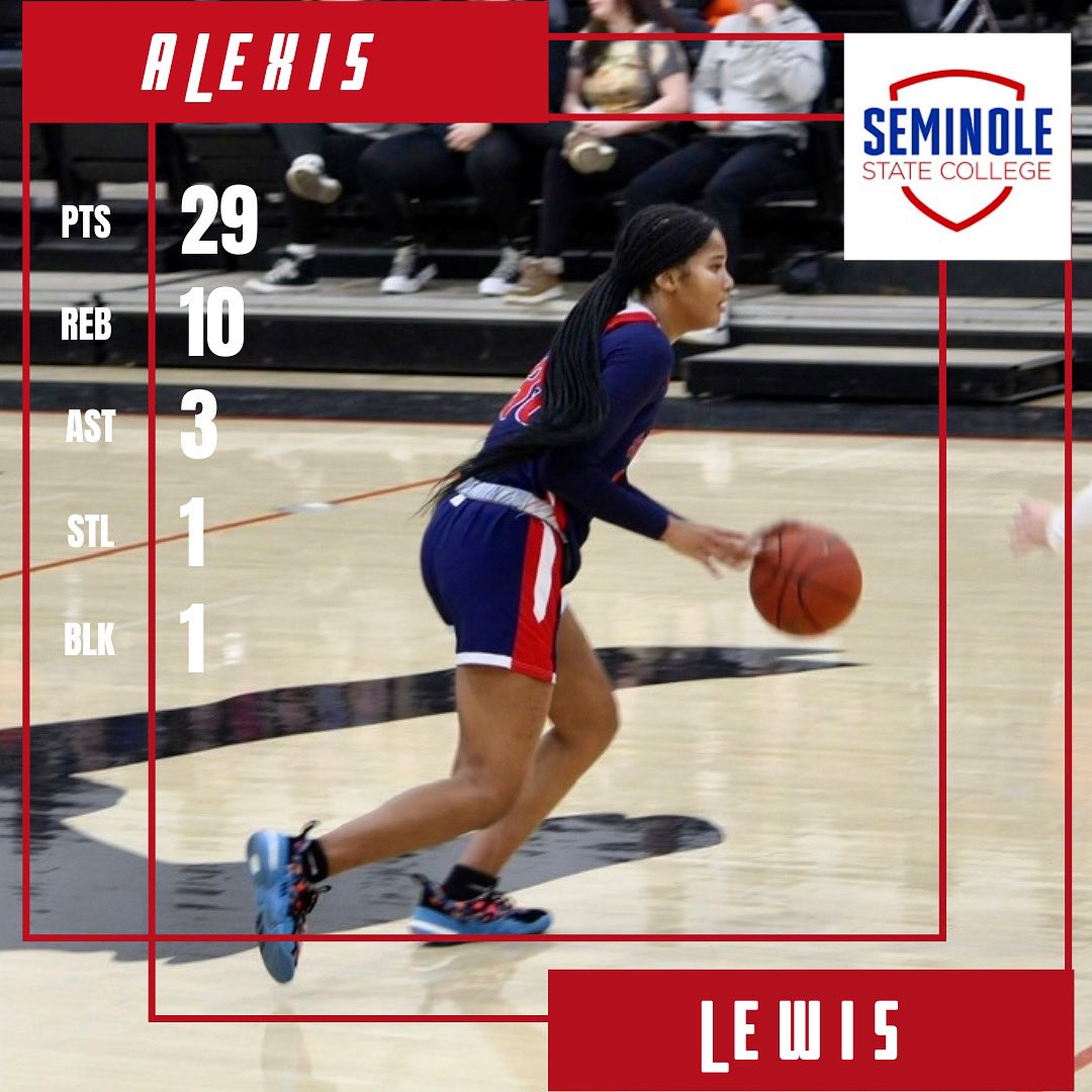 🚨Spotlight against Connors. 

Alexis Lewis scored 29 points, and secured 10 rebounds. Shot 70% from the field and 100% from the Free throw line. Lewis also filled the stat like with 3 assists, 1 steal, and 1 block! 

<a href="/alexisl11088020/">alexis lewis</a>