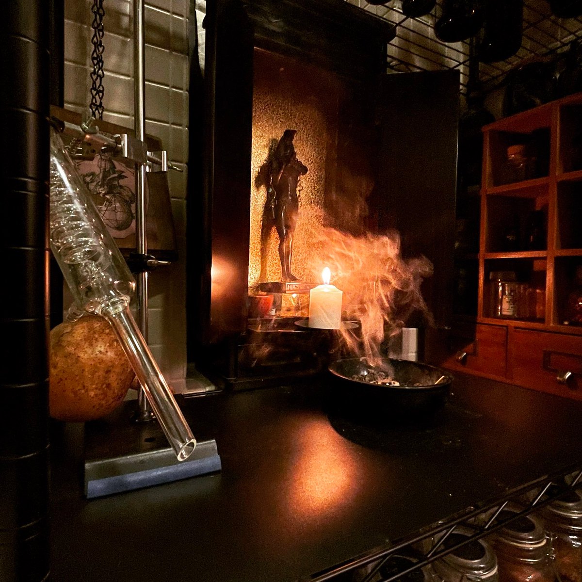 via_serpentis's tweet photo. Honoring the patron of the Laboratory and of the Hermetic Arts &amp; Sacred Sciences https://t.co/G5jYcUDoqK