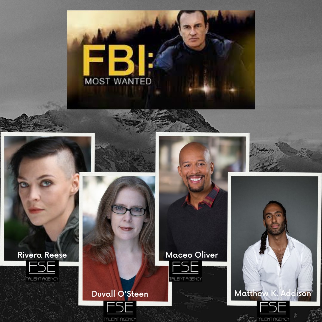 """#CONGRATULATIONS...
We're so very proud of our #FSETalent clients and their recent bookings on FBI Most Wanted! Go Team FSE!

#FBI
#Episodic
#Netflix
#Crimescene
#police
#mustwatch
