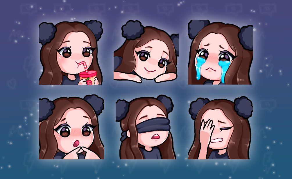 GfxOlivia78's tweet photo. Hey everyone need the emotes? DM me for more info. #twitch  #artwork #illustration 
@ScrimFinder

@StreamerWallcom

@SupStreamers

@SmallStreamersR

 #supportsmallstreamers #TwitchAffilate #twitcheemotes #emotes #smallstreamers #gfxartist #Graphics Reference image: https://t.co/ky8dUuHJag