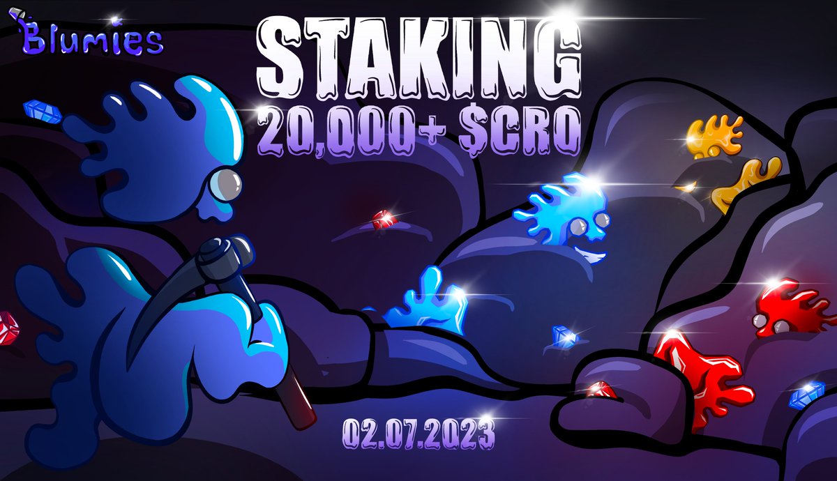 BlumiesNFT's tweet photo. We're pumped to announce that our STAKING starts this Tuesday #CROfam!👑

💥Kicking it off with 2x Weekly Booster - 20,000+ $CRO

The journey is just getting started...🤩💎
Our mint is almost over!⚡

@EbisusBay @CroDexapp #CRO #CronosNFT #FFTB https://t.co/lYbWIRteTu