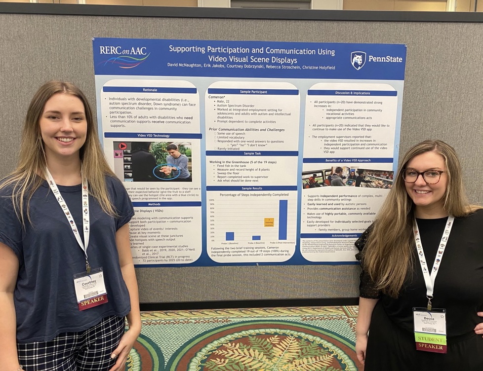 Last week, CSD students and faculty presented at <a href="/ATIAorg/">ATIA</a>. Check out one of our posters "Supporting Participation and Communication Using Video Visual Scene Displays" presented by 1st year MSSLP students!

#HHDresearch #CSDimpact #ATIAcon #slp2b #AAC <a href="/RStroschein/">Rebecca Stroschein</a> <a href="/RERConAAC/">RERC on AAC</a>