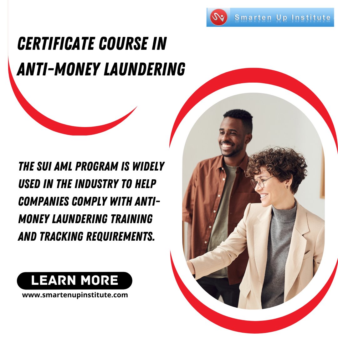 SmartenUpInst's tweet photo. Certificate course in Anti-Money Laundering. The SUI AML program is widely used in the industry to help companies comply with anti-money laundering training and tracking requirements. 

👉🏻👉🏻https://t.co/cqNVR5sksp            

#training #education #AML #certified #course https://t.co/hbpkMT725A