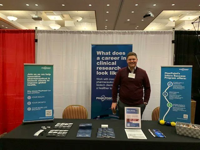 PharPoints HR @Lisa Freer and Recruiter @Cameron Bullman attended the NCSU Poole Management Career Fair this past Friday!

Come check out what other events we will be at:
buff.ly/3Y34N5t