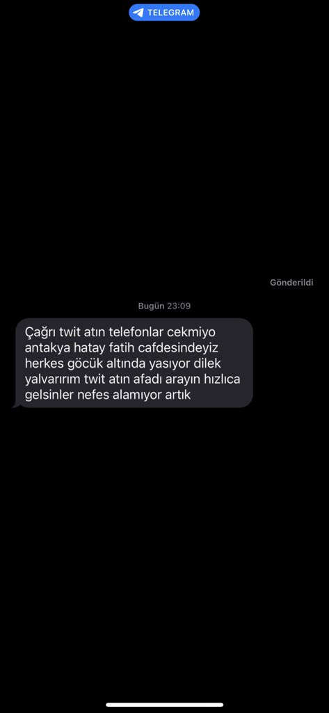 COK ACİL!

HATAY FATİH CADDESİ. 

Fatih Caddesi, Cebrail mahallesi, bahçeli sokak antakya lisesi yanı, Hacı Tebdik Sabuncu Apartmanı, HATAY / Antakya

Göçük altındalar. Çok acil yardım lazım çok acil. Zaman kısıtlı artık.

<a href="/AFADHatay/">AFAD HATAY</a> <a href="/DepremDairesi/">AFAD Deprem</a> <a href="/haluklevent/">Haluk Levent ( Ahbap Ekibi )</a> <a href="/OguzhanUgur/">Oğuzhan Uğur</a>