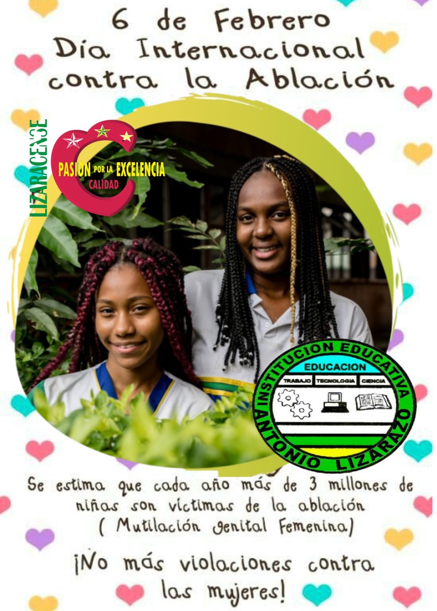 lizarazo2020's tweet image. Estamos comprometidos en la promoción de la dignidad humana, la equidad y la construcción de la paz, la cual no es posible sin espacios seguros para las mujeres. 

#nomasablacion @alongarcia03 @sempalmira @SoyOscarEscobar @Manuelita150 @Sutev_Valle @ASIEVA7 @fecode