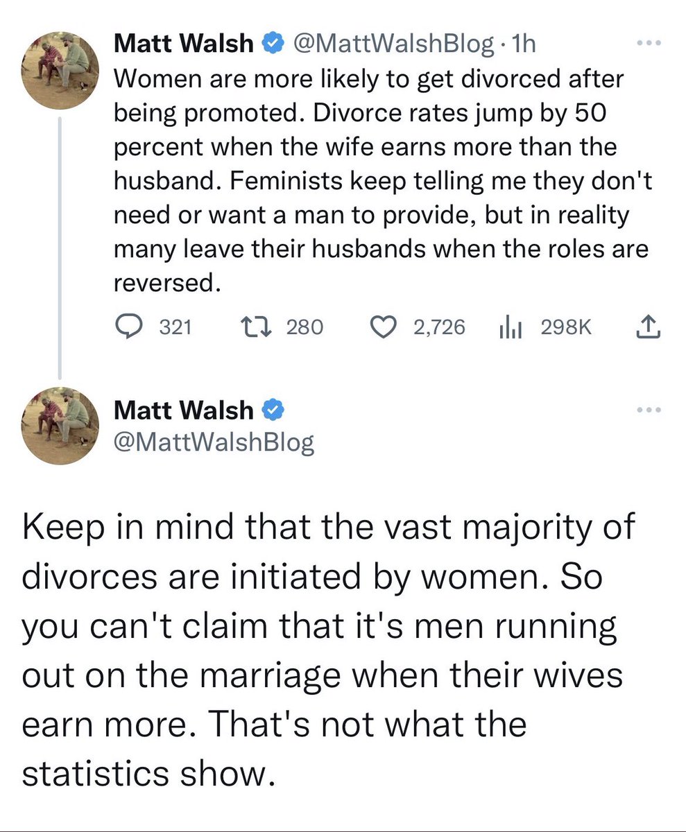 emilykmay's tweet image. Just going to throw it out there that women feel more confident leaving bad marriages when they aren’t able to be financially abused.