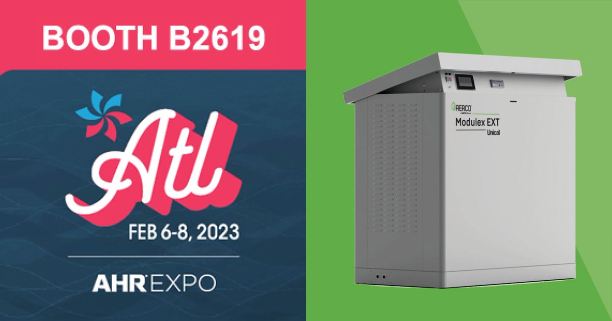 AERCOInt's tweet image. Step over to @ahrexpo booth #B2619 and take a look at the AERCO Modulex® EXT condensing and fully modulating boiler for indoor or outdoor installation. #AERCO #Modulex #AHRexpo