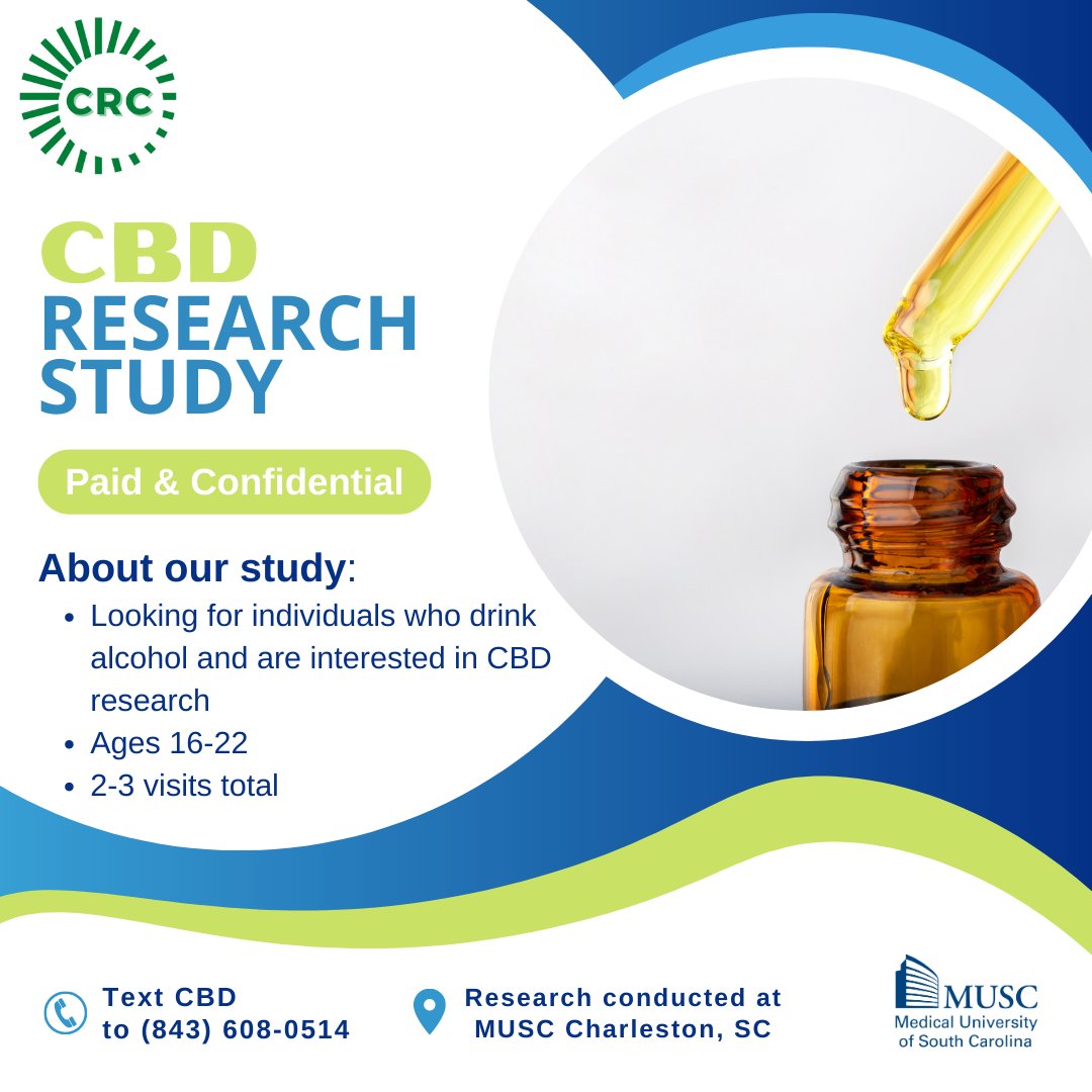 MUSCYouthCollab's tweet image. 🧪 NEW STUDY ALERT! 🧪
The Cannabinoid Research Collective, the Youth Collaborative’s partner in research, is conducting a new study for individuals ages 16-22 who drink alcohol and are interested in CBD to help reduce their use.