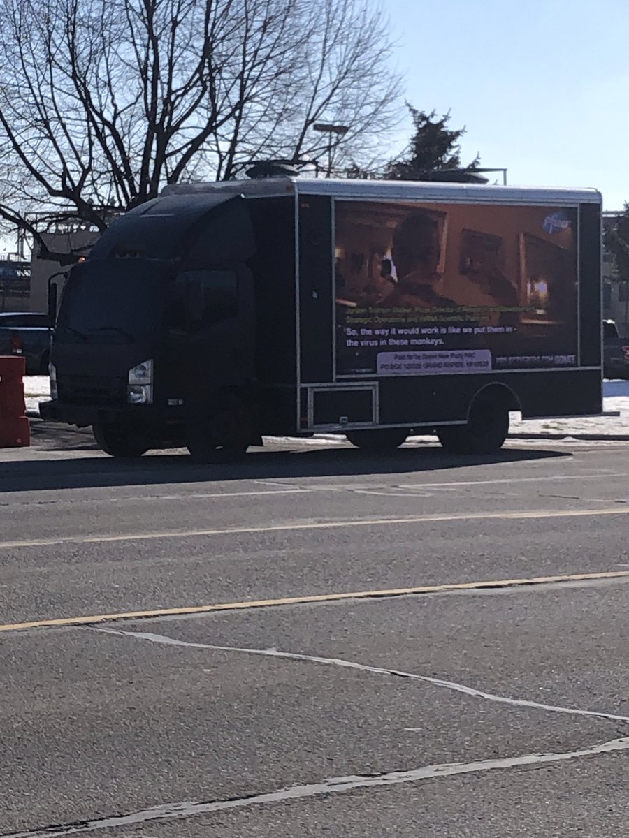 NancyMc22665277's tweet photo. Protest at #Pfizer in #Portage, #Michigan with state representatives of the #MichiganHouse as well as #ProjectVeritasPfizer video truck. https://t.co/iBKoDe97b7