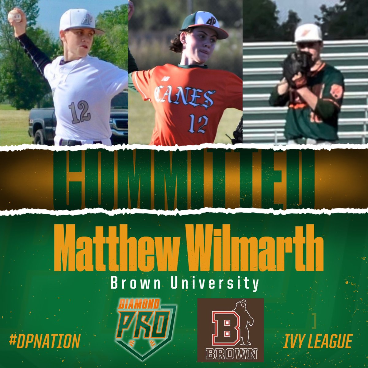 Diamond Pro (@diamondpro3) on Twitter photo 2024 RHP out of McQuaid Jesuit HS, Matthew Wilmarth (@mattwilm_12) has committed to Brown University to play division I baseball in the Ivy League.
Matty has been part of our program since he was 12 years old. We are so excited for you!!
<a href="/WilmarthMatt/">Matt Wilmarth</a>
#DPnation #DPcommit #D1 2024 RHP out of McQuaid Jesuit HS, Matthew Wilmarth (@mattwilm_12) has committed to Brown University to play division I baseball in the Ivy League.
Matty has been part of our program since he was 12 years old. We are so excited for you!!
<a href="/WilmarthMatt/">Matt Wilmarth</a>
#DPnation #DPcommit #D1