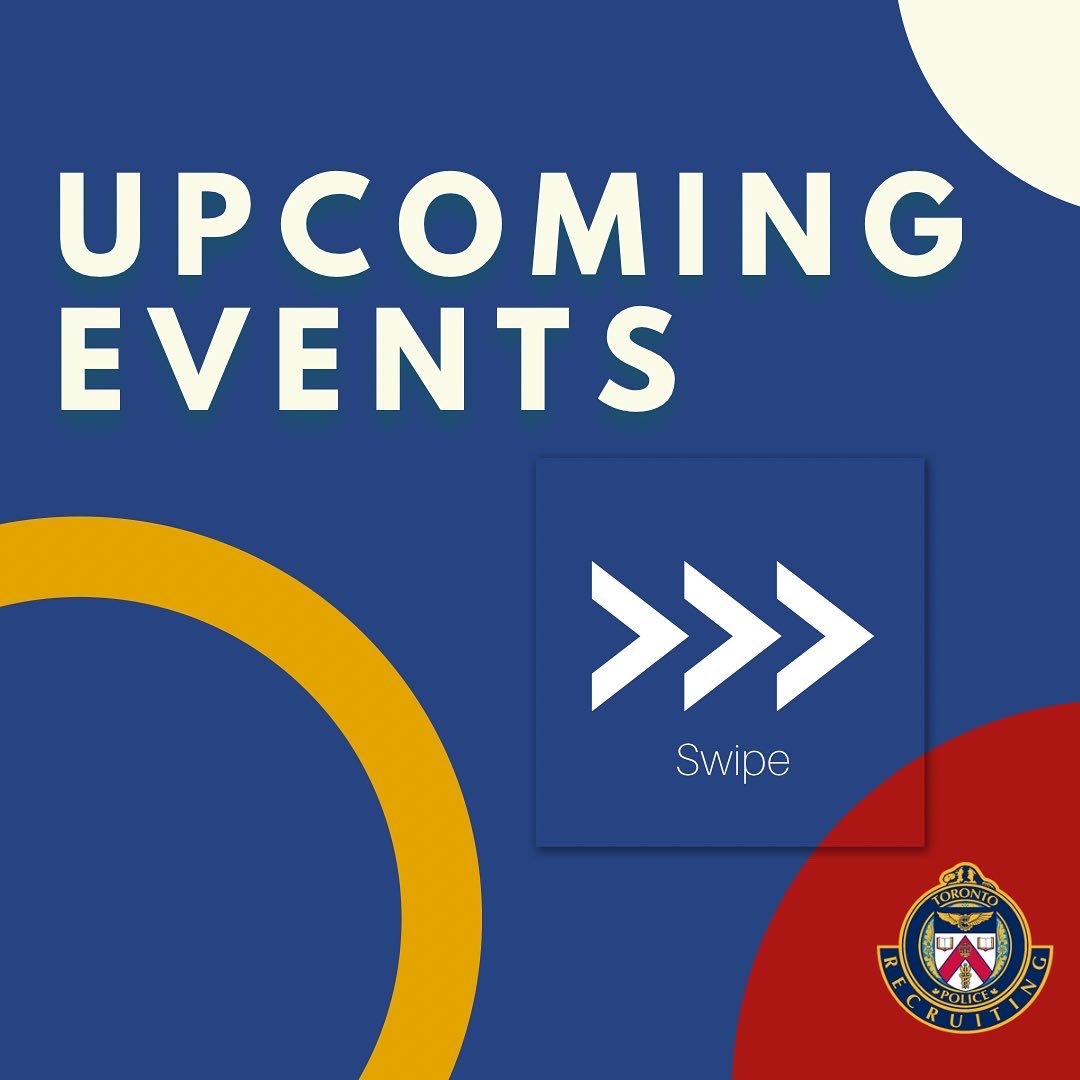 TPSKumar9769's tweet photo. UPCOMING EVENTS:
The Recruitment team will be at the following events this week! Want to speak with us in person? Join us at CF
Toronto Eaton Centre this Saturday.
#careers #ConnectWithUs @tps7606 @StephBurrittTPS @TPSMandeepMann @tps39 @TPSPete @TPSKathy  @tpsJohnson @PCPappy https://t.co/ketINJKIfp