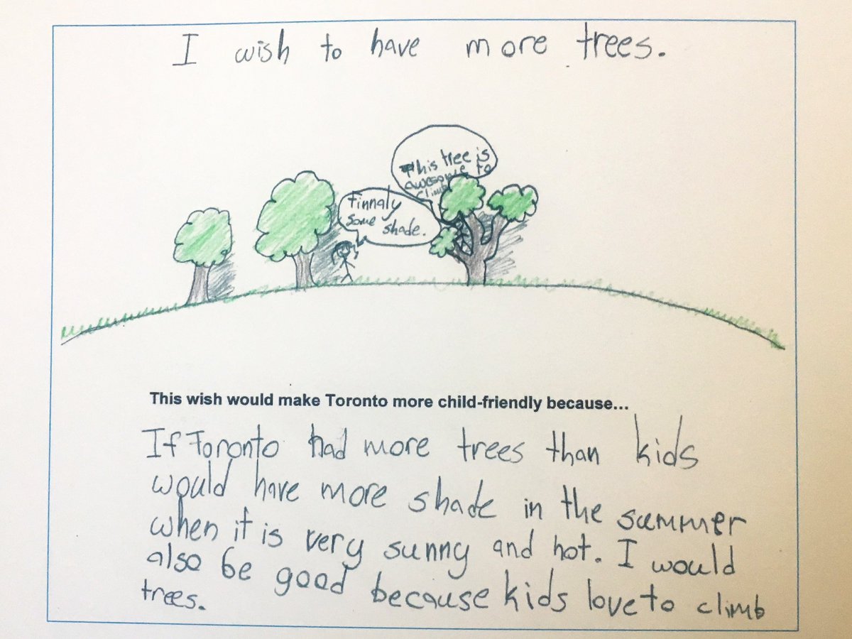 EnvisionTO's tweet photo. Kids in Toronto want big beautiful trees… they value them and by not taking the time to incorporate century old trees into our city plans is just letting our city’s children’s down, plain and simple. #ChildfriendlyTO 

@Metrolinx @fordnation @JohnTory https://t.co/EfHUnKi0YV